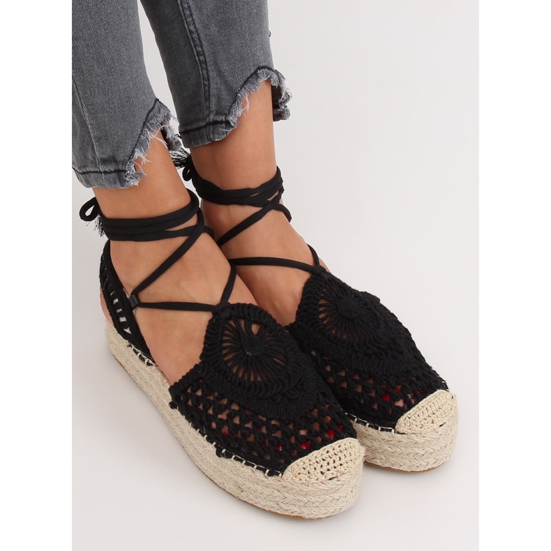 Espadrilles ajourées noires YQ233 Black II Qualité le noir