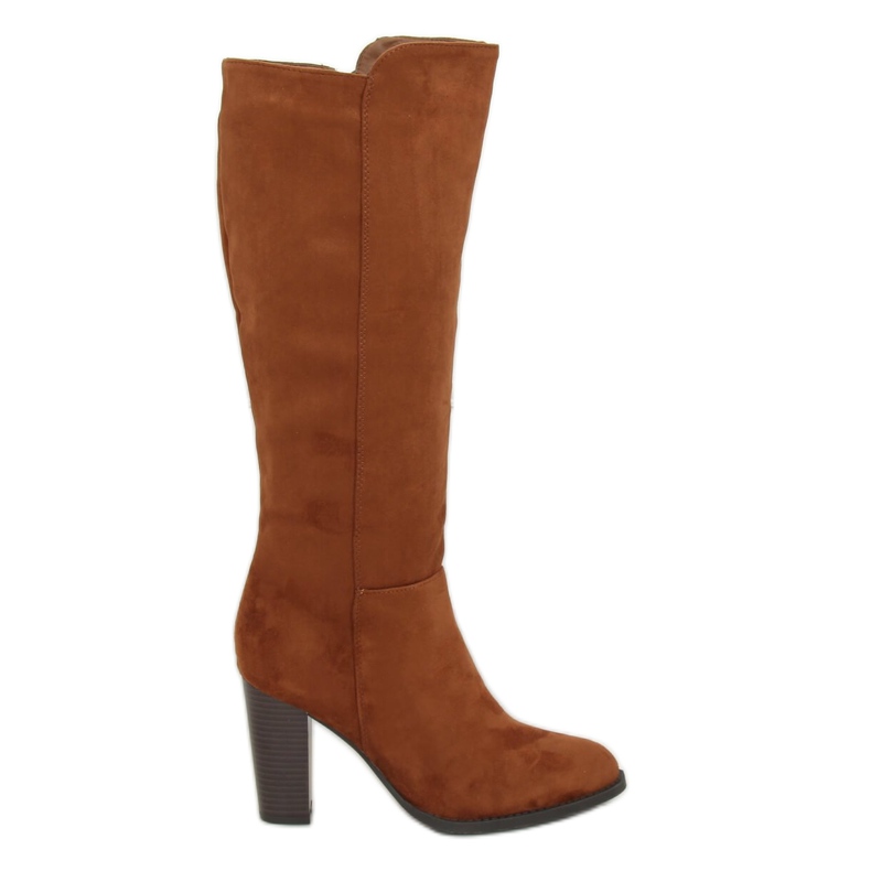 Bottines à talon camel UK05P Camel brun