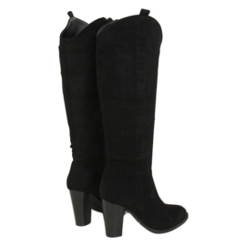 Bottes classiques sur le poteau noir UK07P Noir