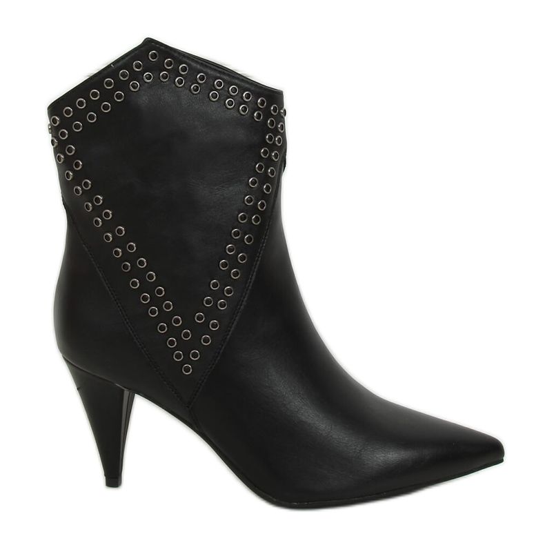 Noir RB78P Bottines noires à talons hauts le noir
