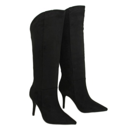 Bottes noires sur un RB56P noir Stiletto noir