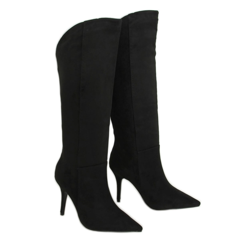 Bottes noires sur un RB56P noir Stiletto noir le noir