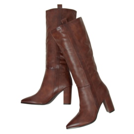 Boots sur talon stable camel RB49P Camel brun