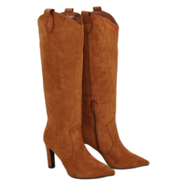 Bottines à talon camel RB72P Camel brun