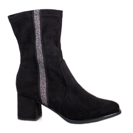 Goodin Bottines à enfiler élégantes le noir Goodin Bottines à enfiler élégantes le noir
