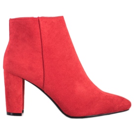 Sergio Leone Bottines en daim rouge