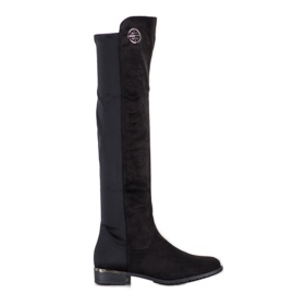 Filippo Bottines en daim noir le noir