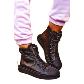 Chaussures en cuir de sport pour femmes GOE Noir GG2N3050