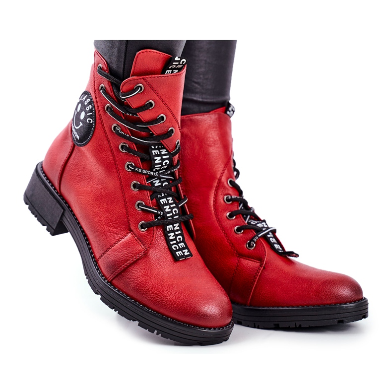 Vinceza Bottes Femme Warm Red Aspen rouge