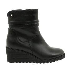 Gregors Bottes en cuir pour femmes sur des quartiers noirs 893 le noir