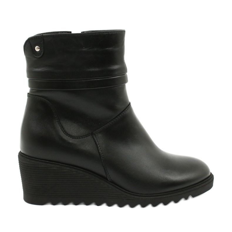 Gregors Bottes en cuir pour femmes sur des quartiers noirs 893 le noir