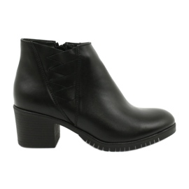 Gregors Bottes en cuir courtes pour femmes 881 noir le noir
