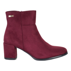 Sergio Leone Bottes bordeaux rouge