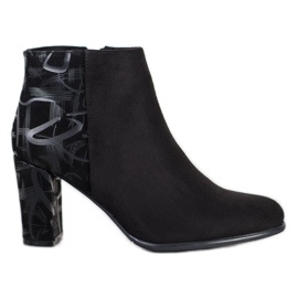 Sergio Leone Bottines en daim avec application le noir