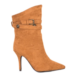 Seastar Bottes sur un talon haut beige jaune