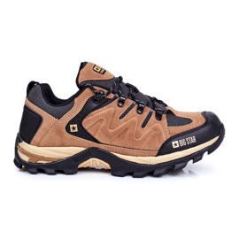 Chaussures de trekking pour hommes Big Star Outdoor Camel GG174280 brun noir