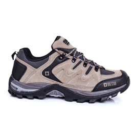 Chaussures de trekking pour hommes Big Star Outdoor GG174281 beige noir gris