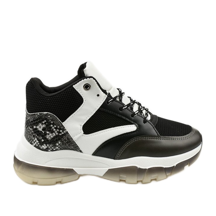 Baskets à enfiler Barettos noires blanche le noir