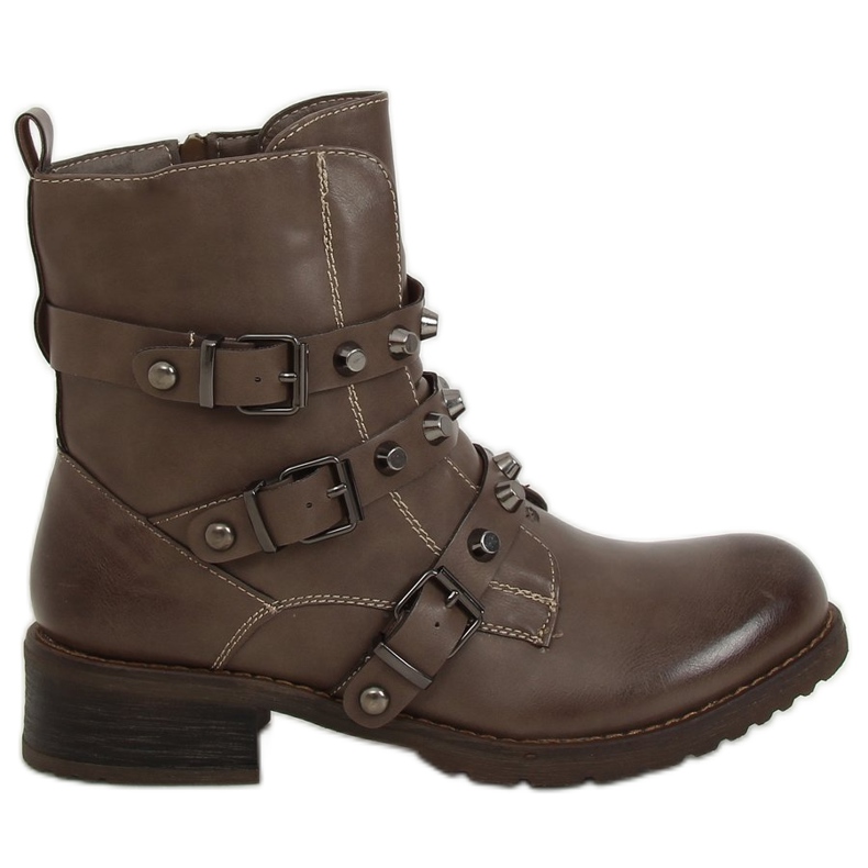Bottes militaires beige foncé Z195 Kaki Bottes militaires beige foncé Z195 Kaki
