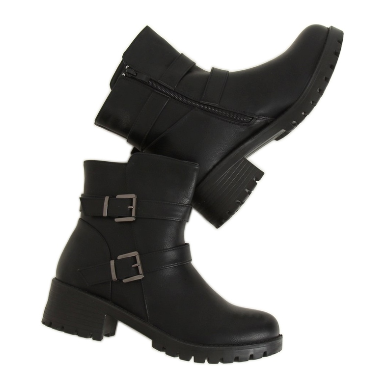 Noir Bottes noires pour femmes ZX2802 Noir le noir