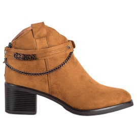 Bottines VINCEZA camel brun multicolore
