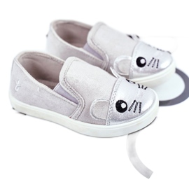 Sabana Baskets Enfant Slip-on Avec Souris Gris Clair Candys