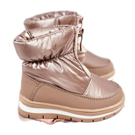 WEESTEP Bottes de neige chaudes en laine pour enfants Golden Bubbles doré