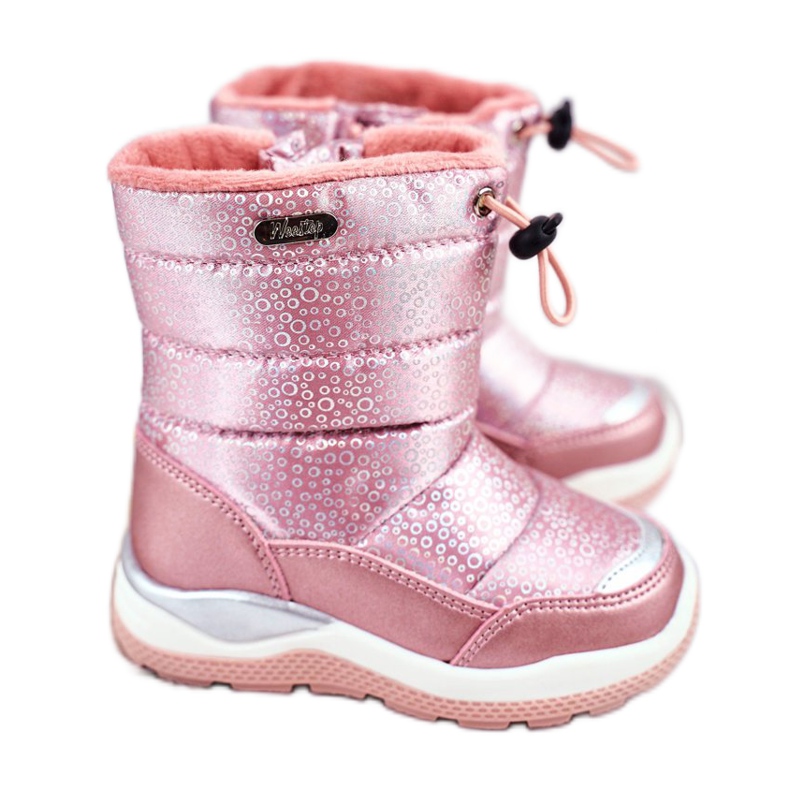 WEESTEP Bottes de neige pour enfants réchauffées avec de la laine rose Felini WEESTEP Bottes de neige pour enfants réchauffées avec de la laine rose Felini
