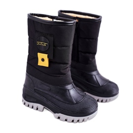 Apawwa Bottes de neige isolées en fourrure pour enfants Black Rubbi noir