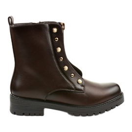 Bottes hautes femme marron avec fermeture éclair Isadora brun