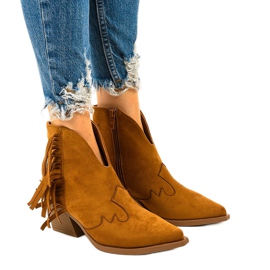 Bottines en daim marron de Joesler cowboy boots brun