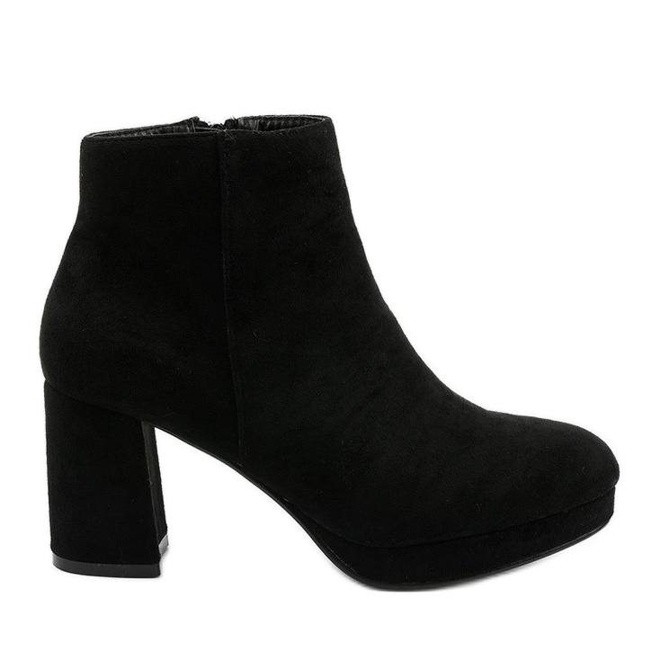 Bottines en daim noir sur le montant Mahoganis le noir