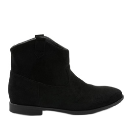Bottines à enfiler en daim Epsom noires le noir