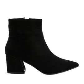 Bottes noires sur un poteau en éco-daim Coradise le noir