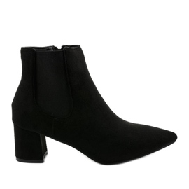 Bottines en daim noir avec élastique Prestons le noir