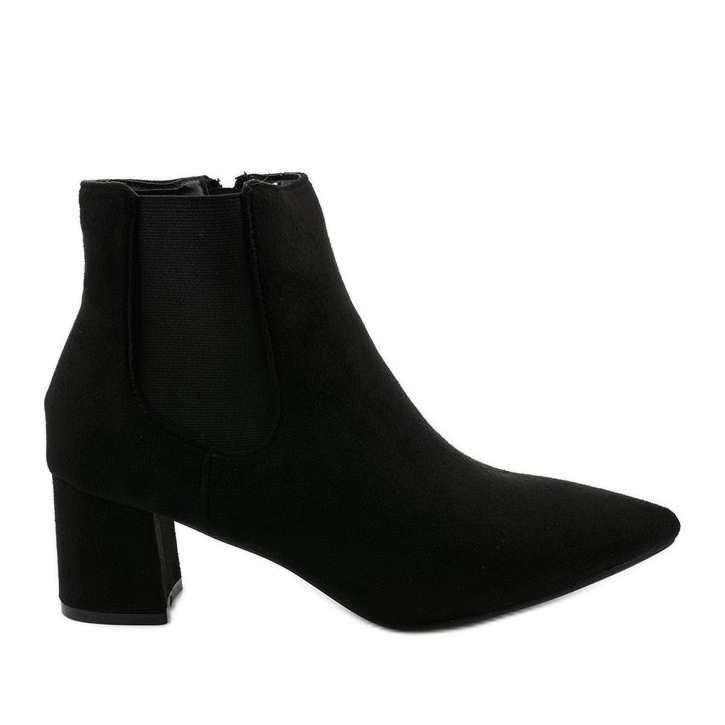 Bottines en daim noir avec élastique Prestons le noir
