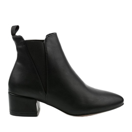 Bottines noires avec un élastique Lucency