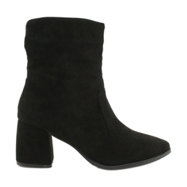 M.Daszyński Bottines en daim noir MR2025-10 le noir