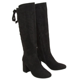 Bottines à talons noires J19-65 Noir le noir