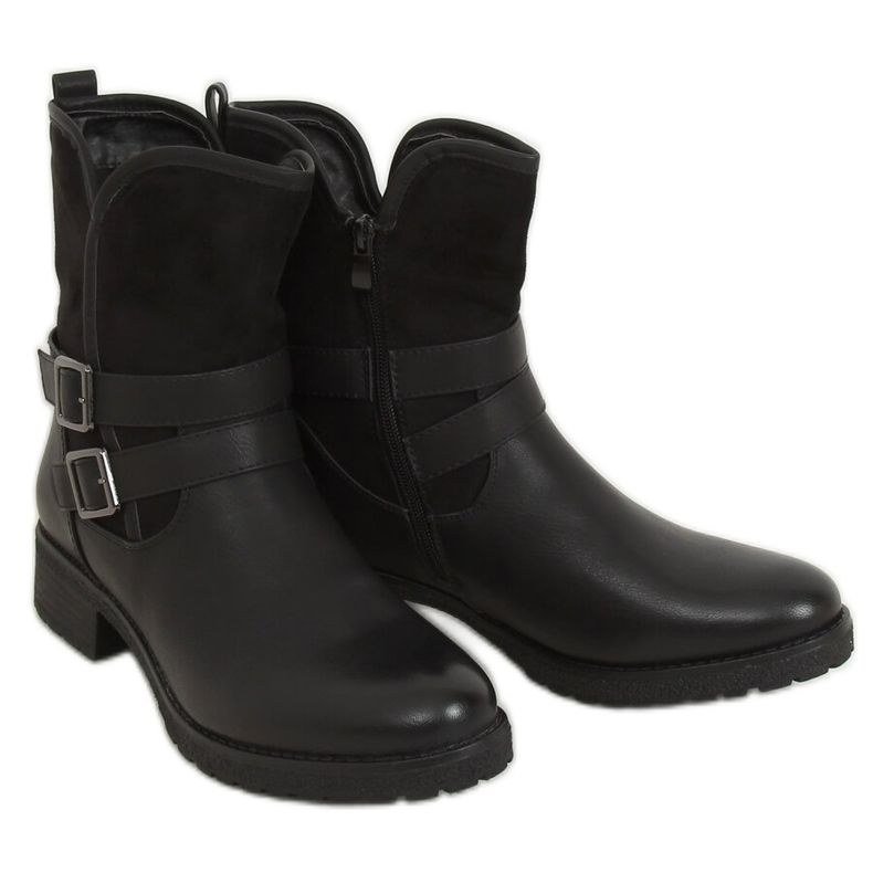Bottes noires pour femmes noires 8912 Noir le noir