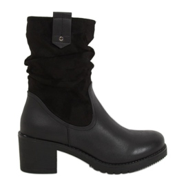Bottines à talons noires J19-51 Noir le noir