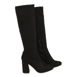 Bottines à talons noires D7533 Noir le noir