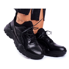 Baskets Femme Goe Cuir Noir GG2N3041