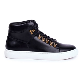 Baskets en cuir pour hommes GOE Noir GG1N3009