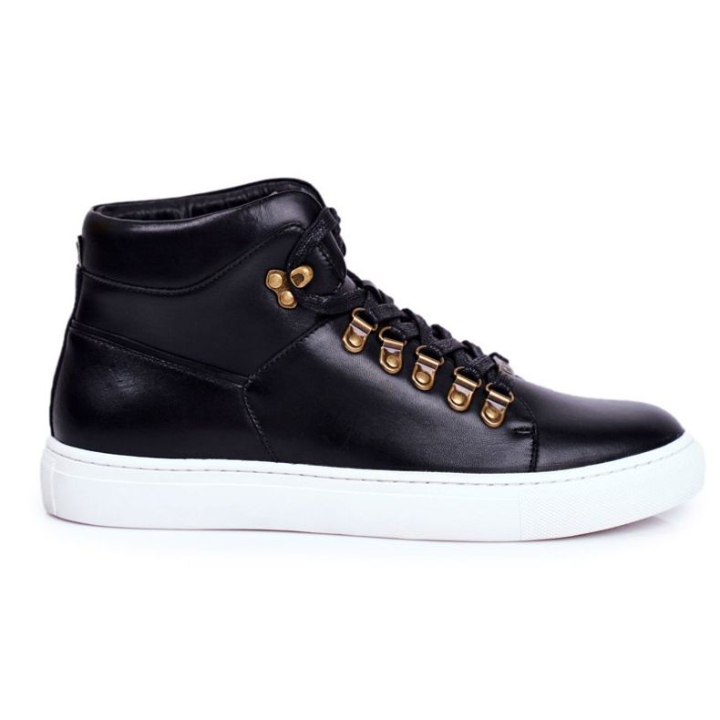 Baskets en cuir pour hommes GOE Noir GG1N3009 le noir
