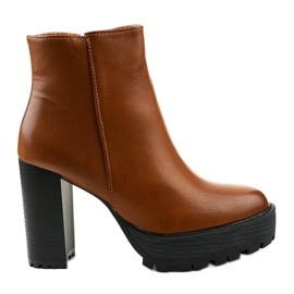 Bottines marron avec une fermeture éclair Winiesh brun
