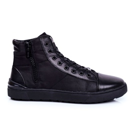 Baskets en cuir pour hommes GOE Noir GG1N3019