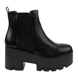 Bottines noires avec élastique Pardia