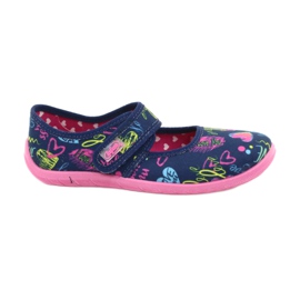 Chaussures pour enfants Befado 945Y431 bleu marine rose multicolore jaune