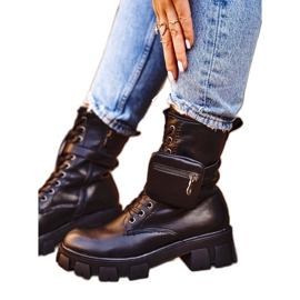 S.Barski Bottes pour femmes sur la plate-forme noir réchauffé Verdem